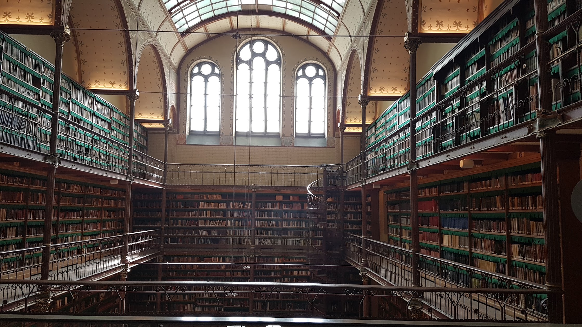 A beautiful library inside the Rijksmuseum, in Amsterdam.